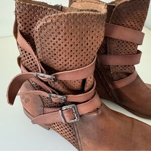 Felmini Brown Leather Ankle Boots